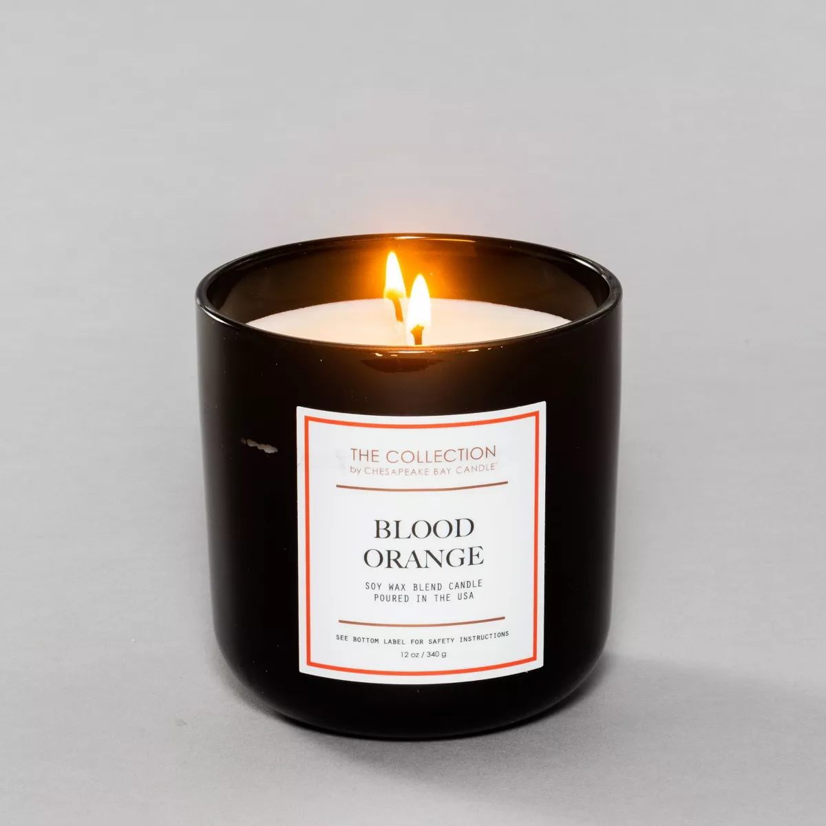 12oz Lidded Glass Jar 2-Wick Candle Blood Orange - The Collection By Chesapeake Bay Candle