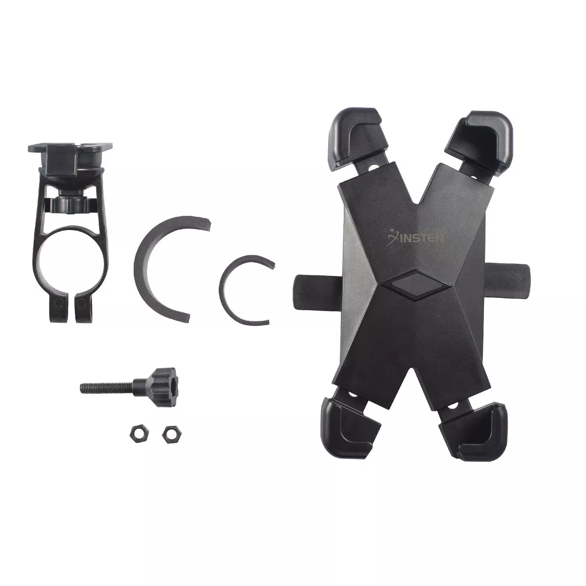Insten Bike Phone Holder Mount Stand for Bicycle Stroller Motorcycle Ram Handlebar, Adjustable 360 Ball Head, Secure Cell Phone Bracket, Universal