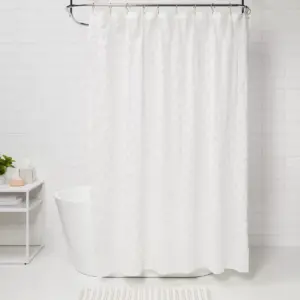 Dots Pattern Opaque Shower Curtain White - Project 62™