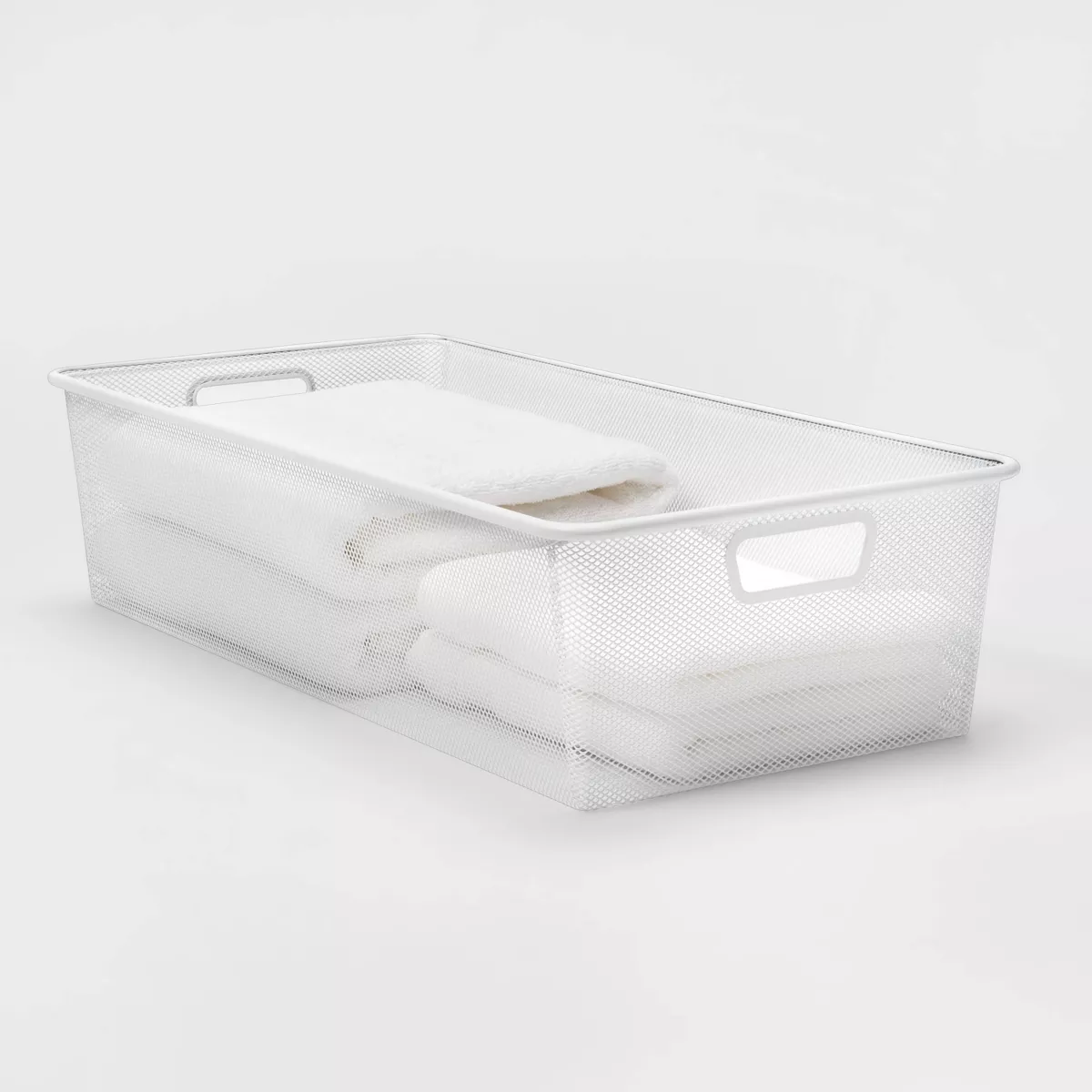 Large 6.25X 12.75X 25.75 Metal Underbed Bin White - Made By Design™