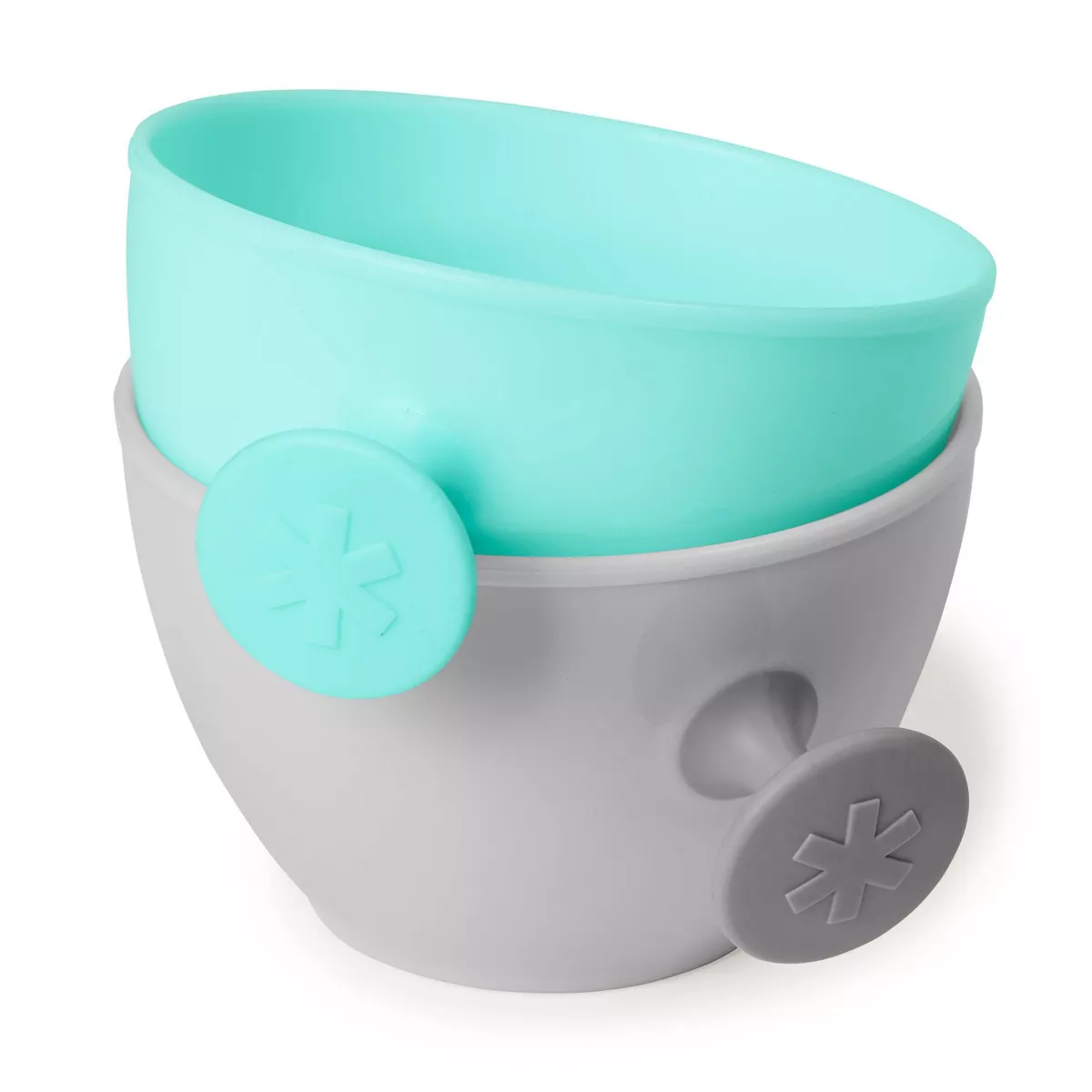 Skip Hop Easy Grab Bowls Gray/Soft Teal - 2pk