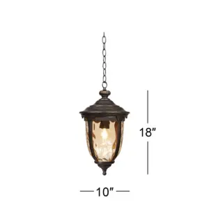 John Timberland Rustic Outdoor Ceiling Light Bronze 18