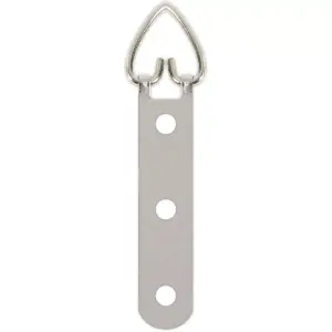 60 D Ring Picture Hangers with 180 Screws, 3 Holes (3.5 x 0.6 inch, 240 Pieces)
