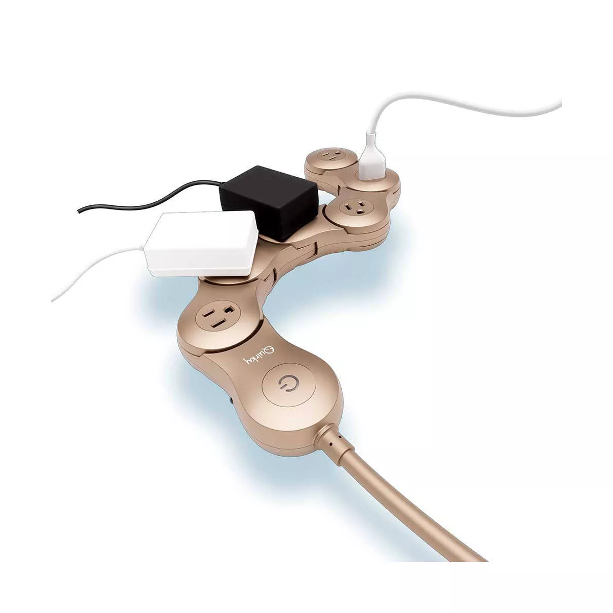 Quirky Pivot Power 6 Outlet Surge Protector Gold