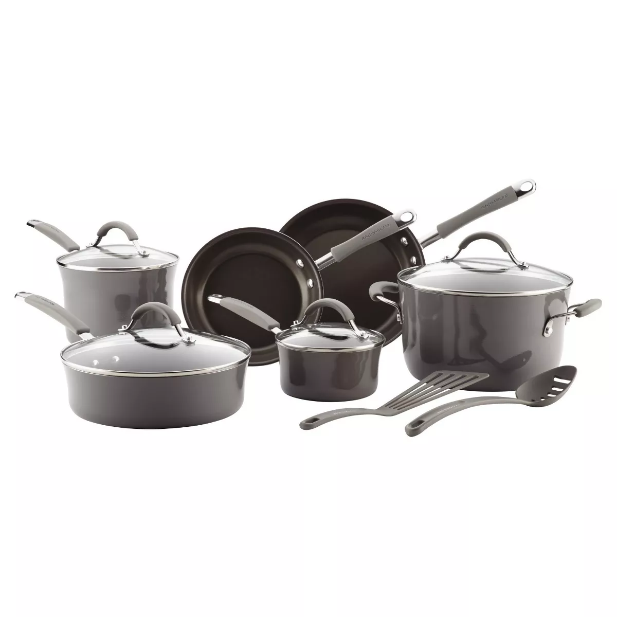 Rachael Ray 12pc Sea Salt Cucina Cookware Set Gray