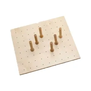 Rev-A-Shelf 4DPS-2421 Small 24 x 21 Inch Wood Peg Board System for Deep Drawers Organizer with 9 Pegs and Fit Customization, Natural Maple (2 Pack)