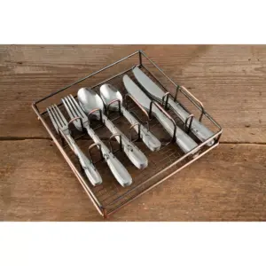 41pc Stainless Steel Waylen Mirror Silverware Set with Holder - Cambridge Silversmiths