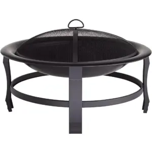 John Timberland Black Outdoor Fire Pit Round 30