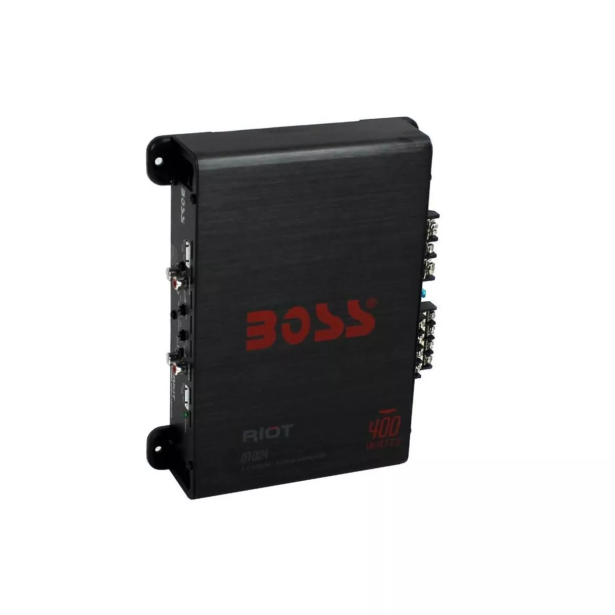 BOSS Audio Systems R1004 Riot 400W 4-Channel Class A/B 2 Ohm Stable Full Range Car Audio High Power Amplifier with 8 Gauge Amp Installation Wiring Kit