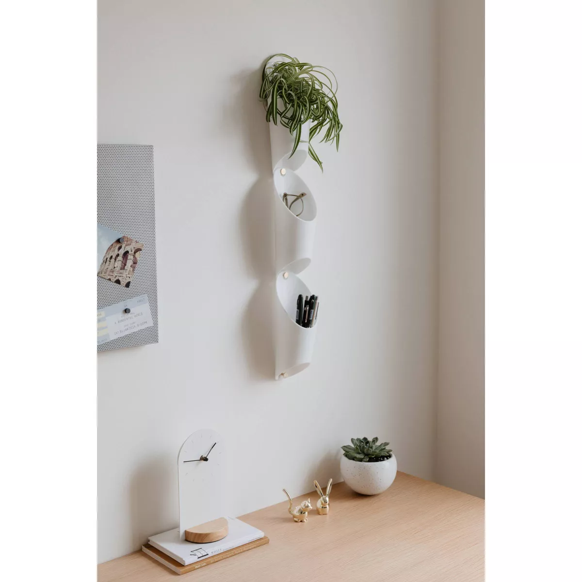 Set of 3 Floralink Wall Vessels White - Umbra