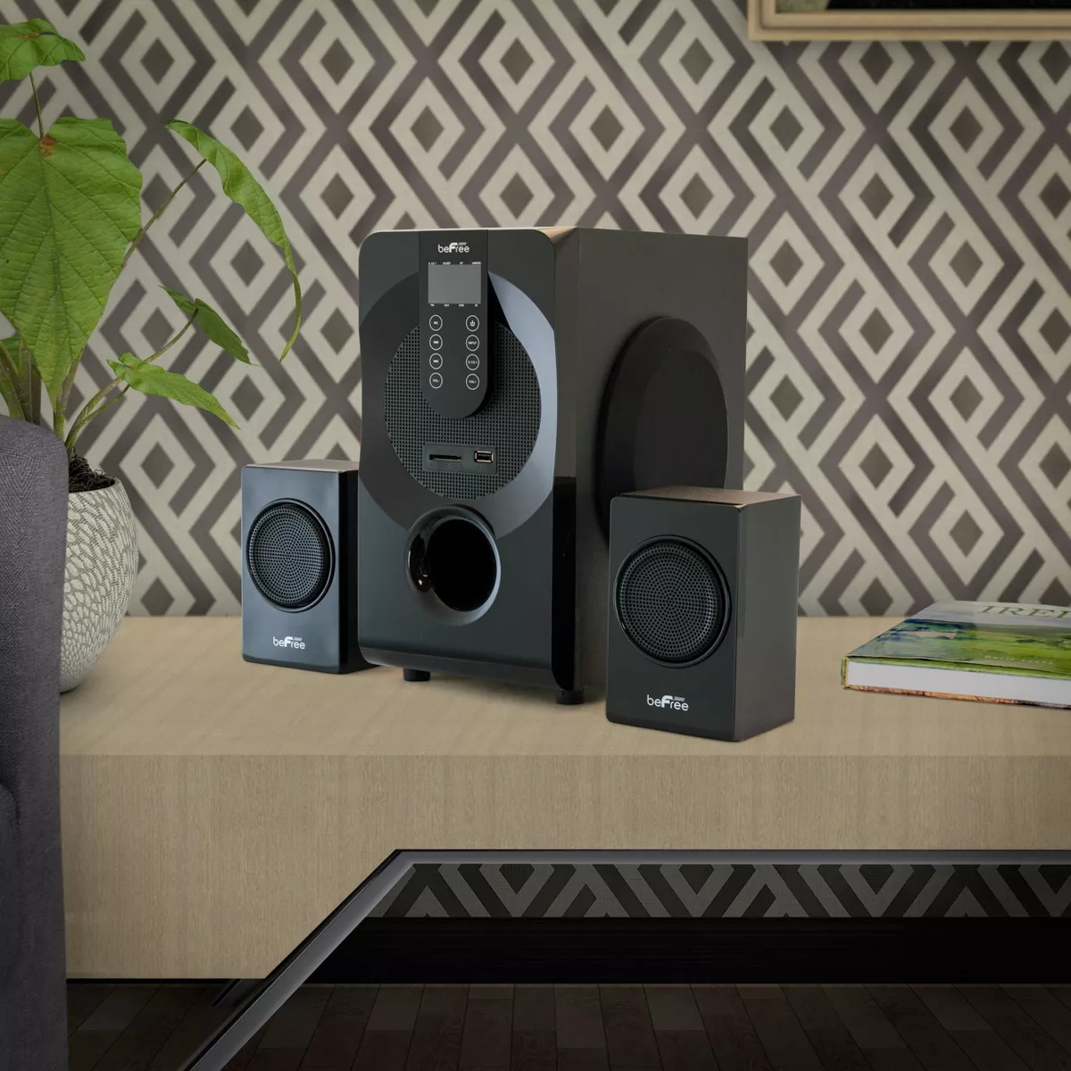beFree Sound 5.1 Channel Bluetooth Surround Sound Speaker System in Black
