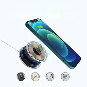 Letscom Magnetic Wireless Charger Charger Compatible with Mag-Safe charger, USB-C Rapid Charging, PD QC3.0, Qi Compact - W02