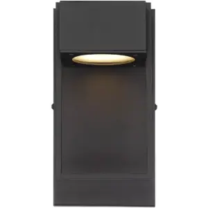 Possini Euro Design Modern Outdoor Wall Light Fixture LED Textured Black 9 1/2