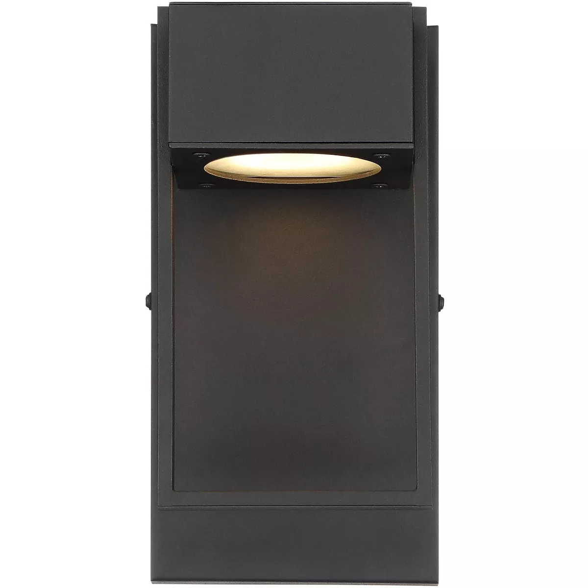Possini Euro Design Modern Outdoor Wall Light Fixture LED Textured Black 9 1/2" Crystal Diffuser Downlight for Exterior House