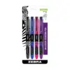 4ct Zebra Fountain Pens 0.6mm Standard Colors