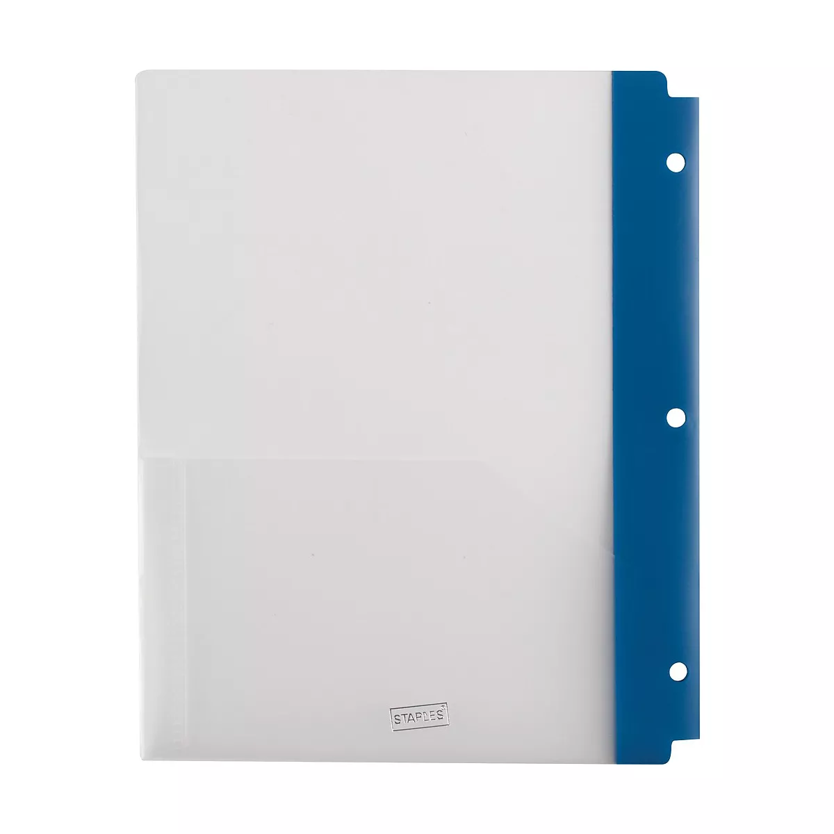 Staples 2 Pocket Poly Folder Frosted Navy 920416