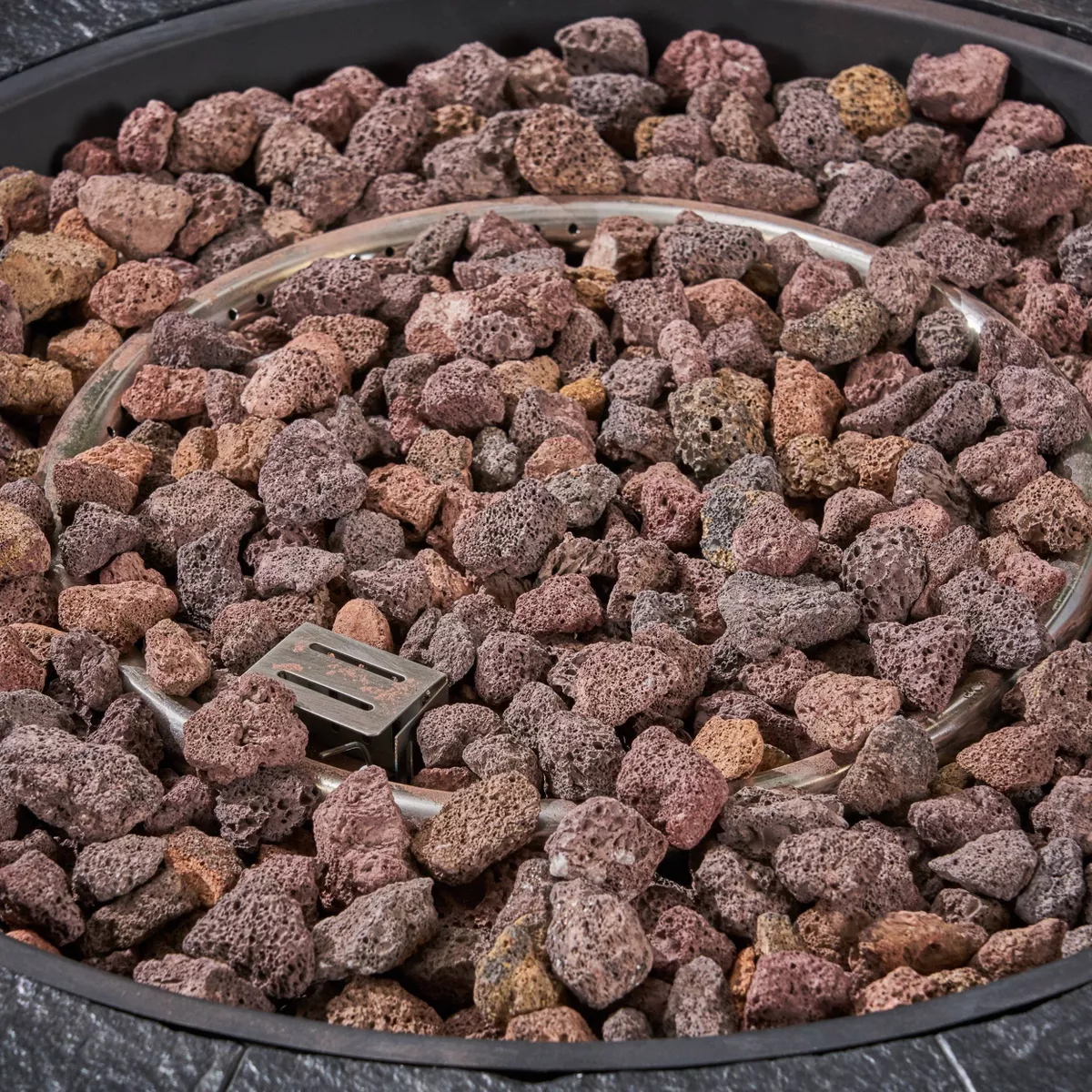 Meyer Outdoor Circular Lightweight Concrete Fire Pit - Brown - Christopher Knight Home