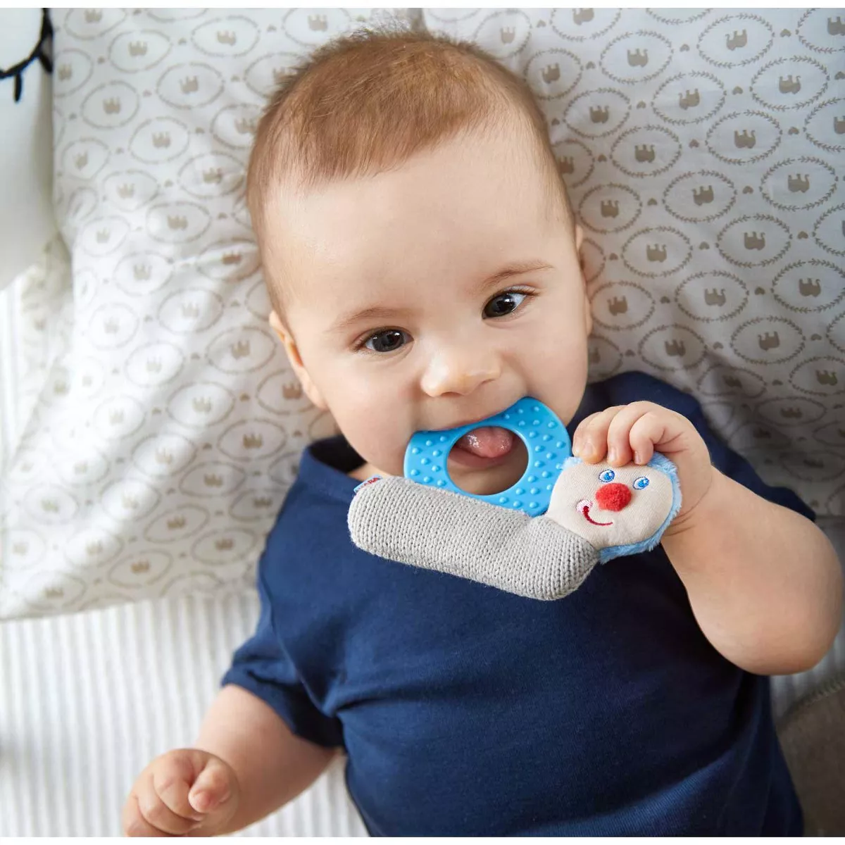 HABA Chomp Champ Snail Plush and Silicone Teether