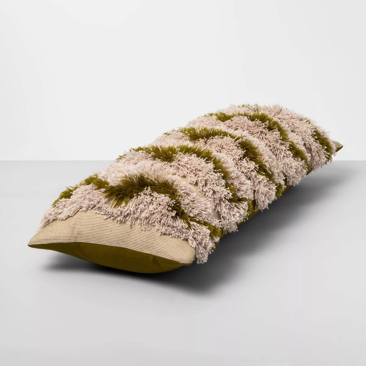 Oversize Moss Tufted Stripe Lumbar Pillow Green - Opalhouse™