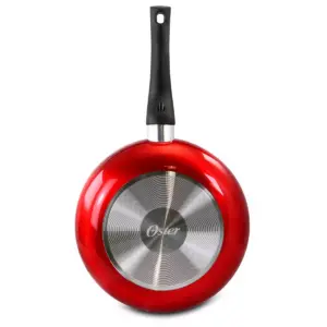 Oster Merrion 9.5 Inch Aluminum Frying Pan in Red