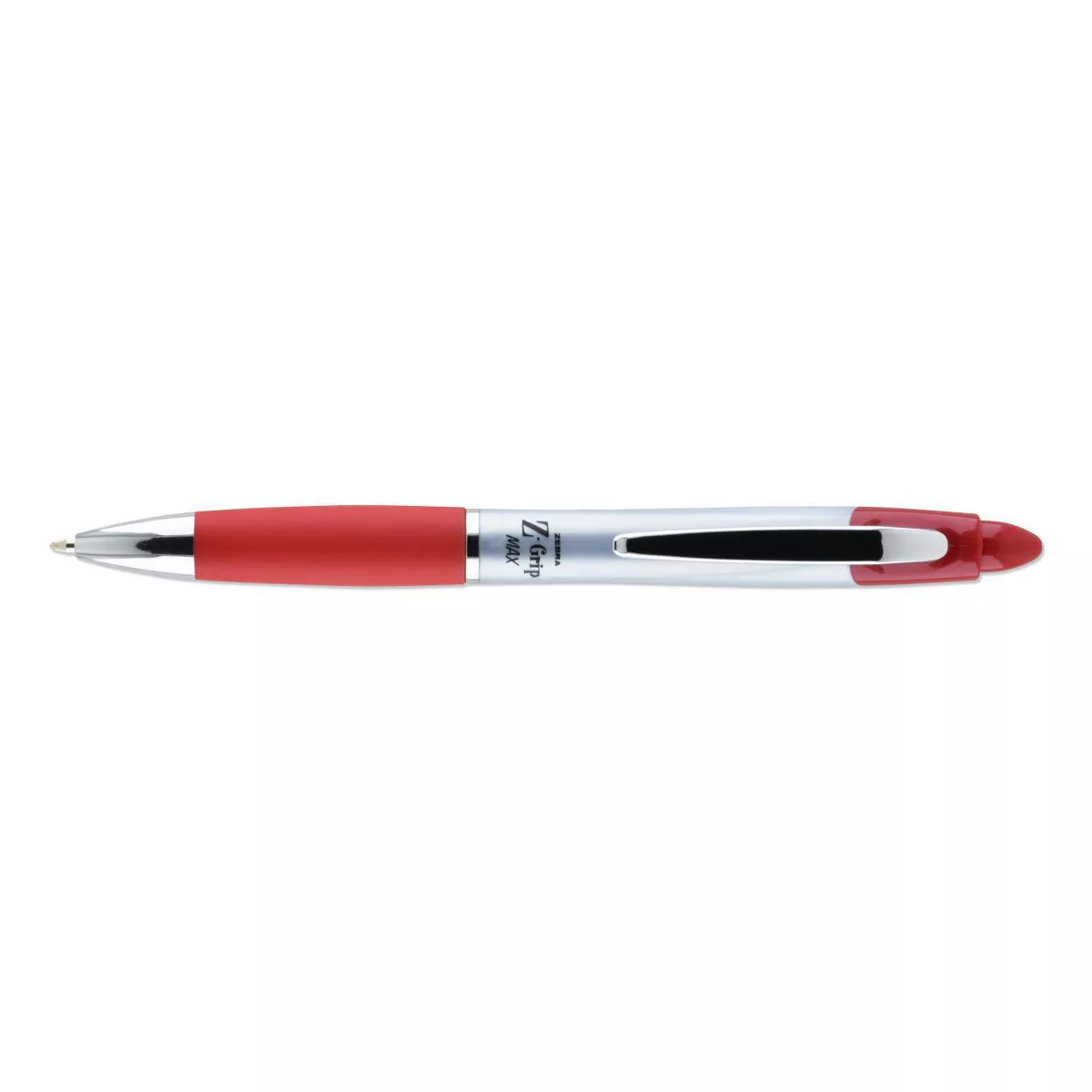 Zebra Z-Grip MAX Ballpoint Pen, Medium - Red Ink (12 Per Pack)