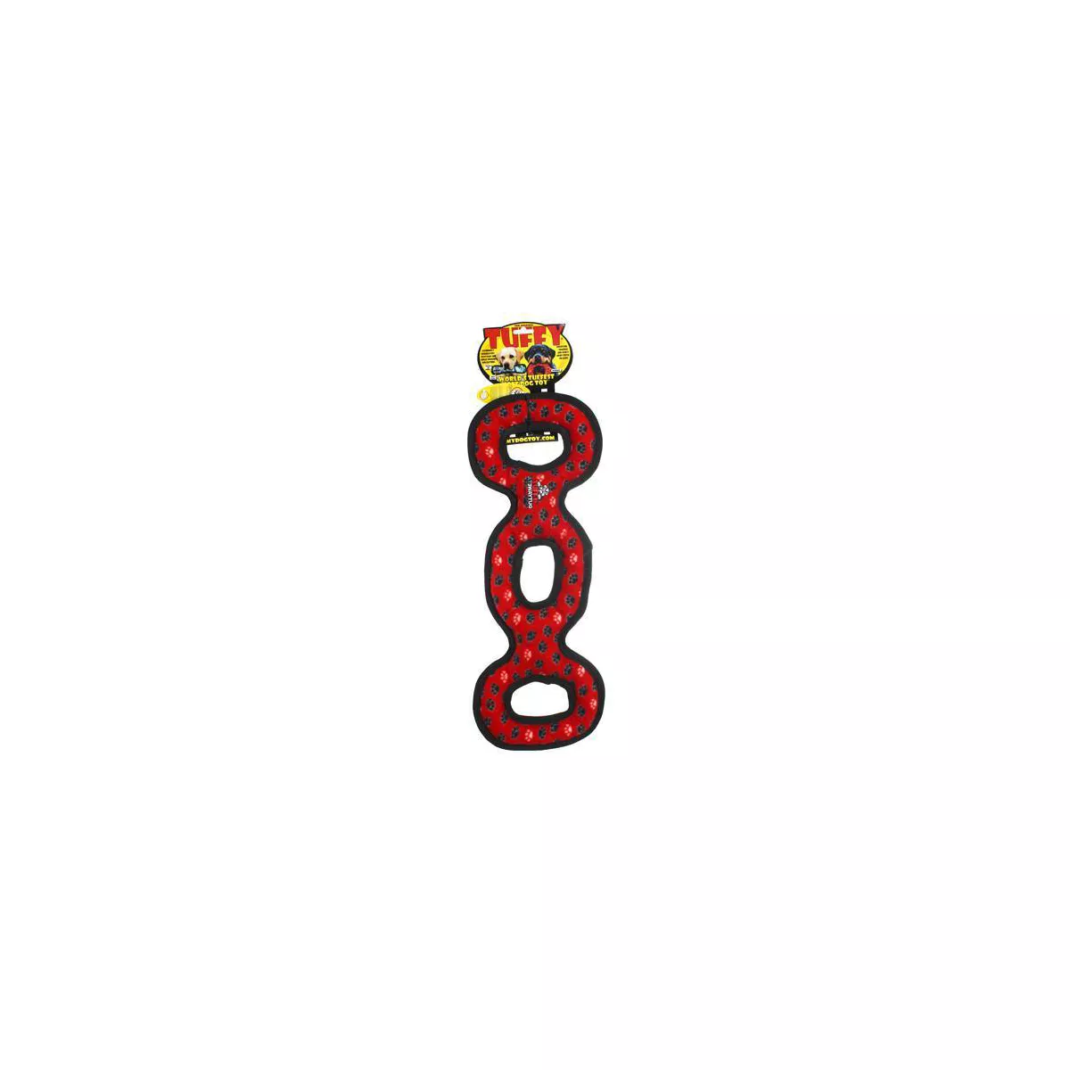 Tuffy Ultimate 3WayTug Paw Dog Toy - Red - M/L