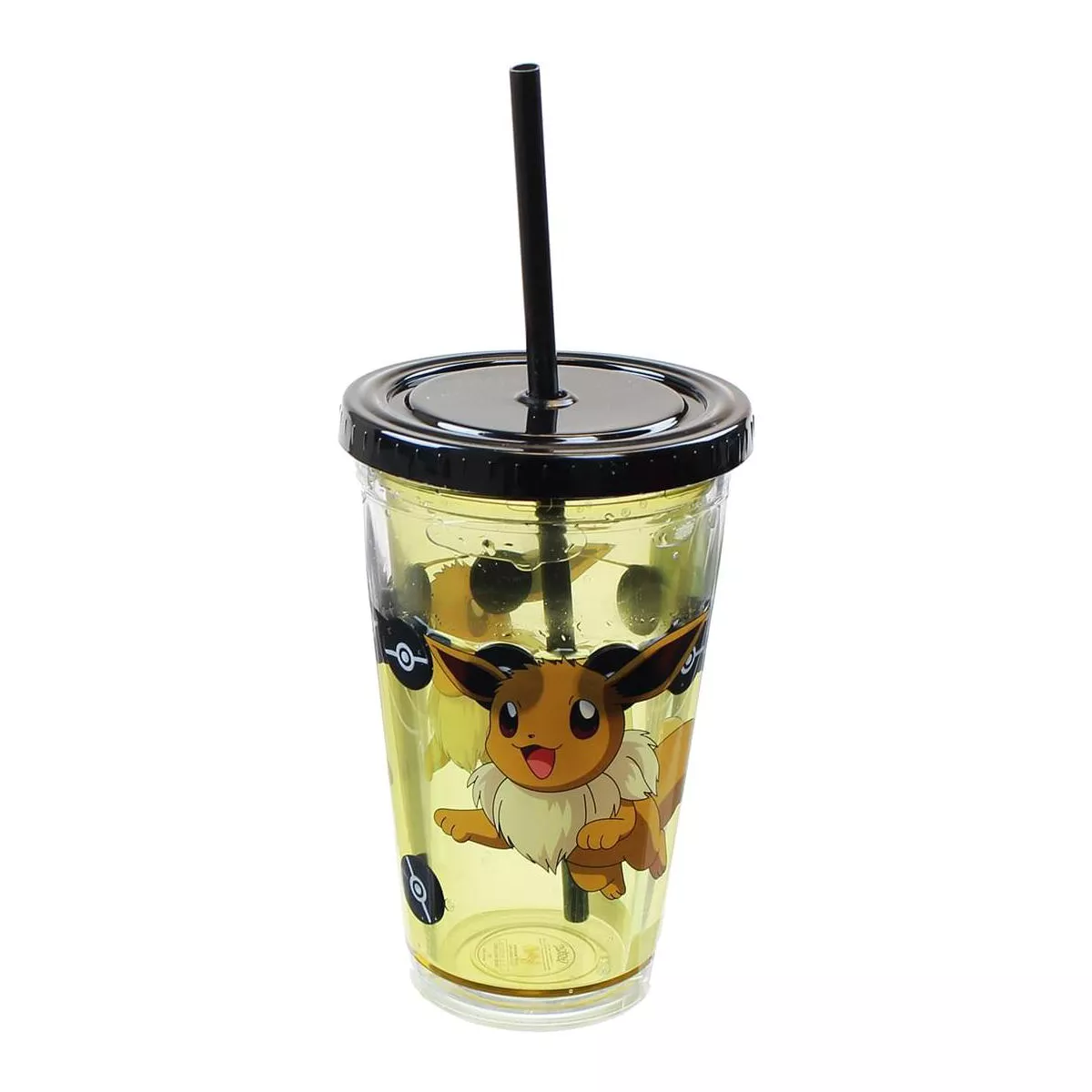 Just Funky Pokemon Eevee 18oz Carnival Cup w/ Floating Confetti Pokeballs
