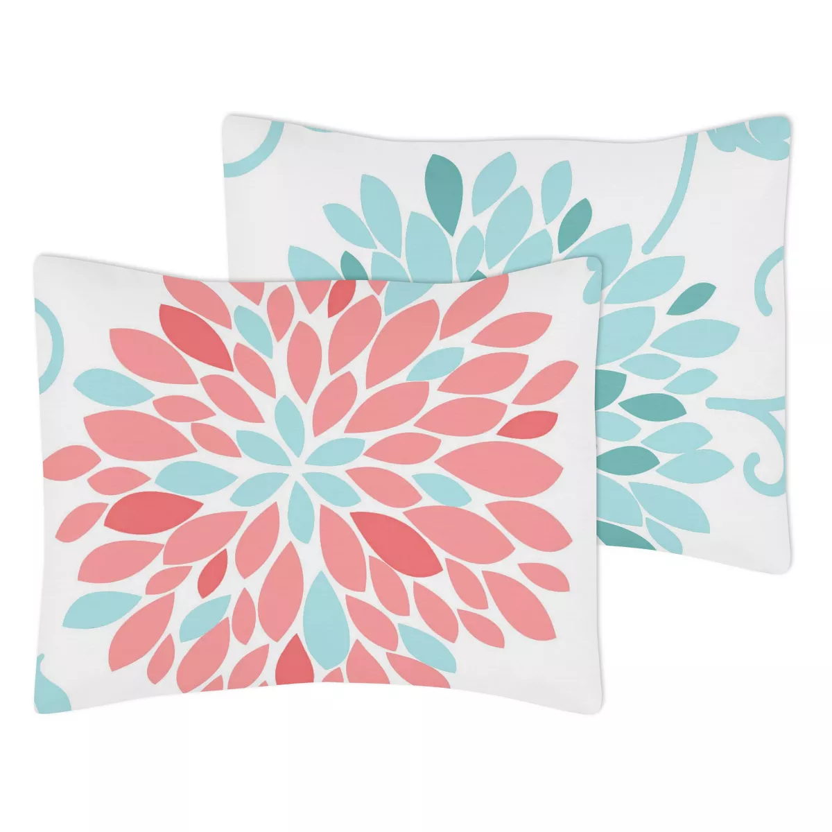 Coral & Turquoise Emma Comforter Set (Twin) - Sweet Jojo Designs