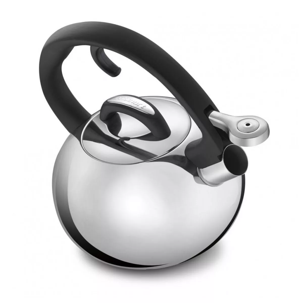 Cuisinart CTK-SS8 Classic Brilliance Modern 2 Quart Stainless Steel Whistling Tea Kettle Pot for Hot Water and Coffee, Silver