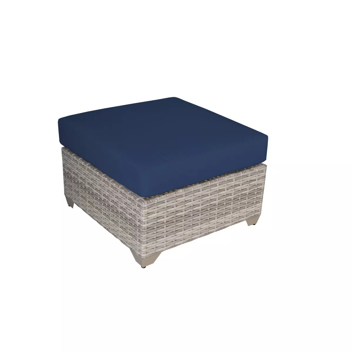 Fairmont 8pc Patio Sectional Seating Set with Club Chairs & Cushions - Navy - TK Classics