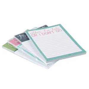 Paper Junkie 4-Pack To Do List Notepads Memo Pads with Funny Quotes, 4 x 5.2 in