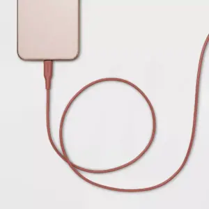 heyday™ 3' Lightning to USB-A Round Cable - Dusty Coral