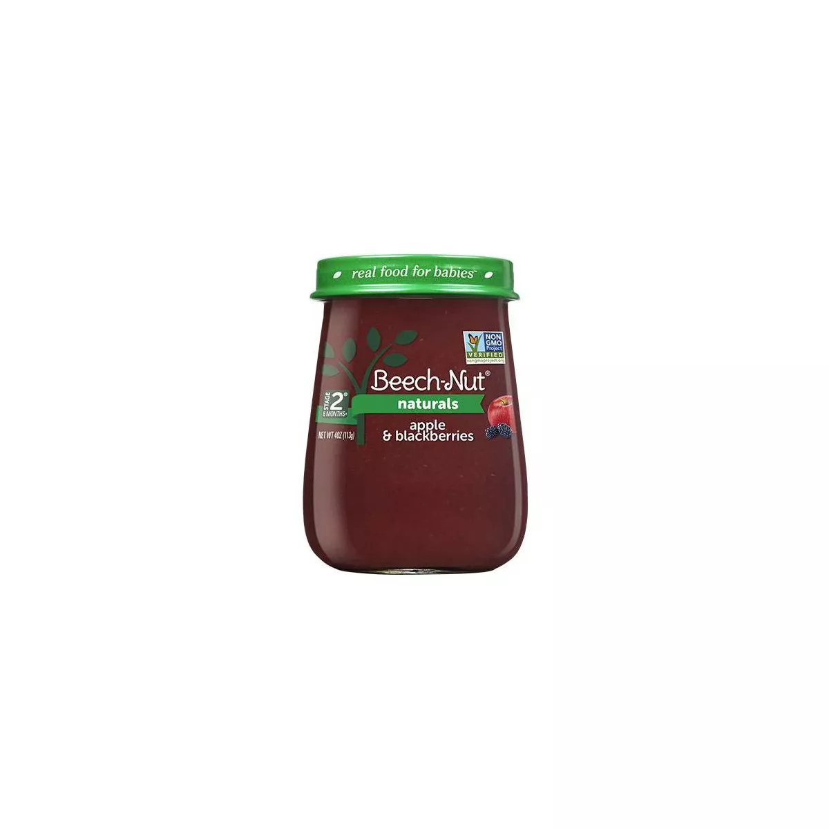 Beech-Nut Naturals Apple & Blackberry Baby Food Jar - 4oz