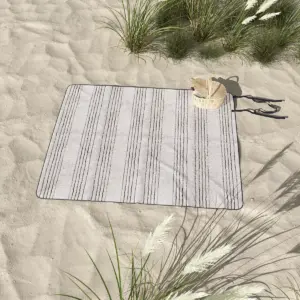 Holli Zollinger LINEN STRIPE RUSTIC Picnic Blanket - Deny Designs