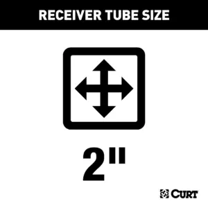 Curt 13264 Class 3 2 Inch Receiver 6000 Pound Capacity Trailer Tow Hitch for 2016 to 2020 Toyota Tacoma Pickup Trucks