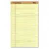 Tops The Legal Pad Ruled Perforated Pads Legal/Wide 8 1/2 x 14 Canary Dozen 71572