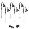 John Timberland Tulip Dark Rust 8-Piece LED Landscape Path Light Set
