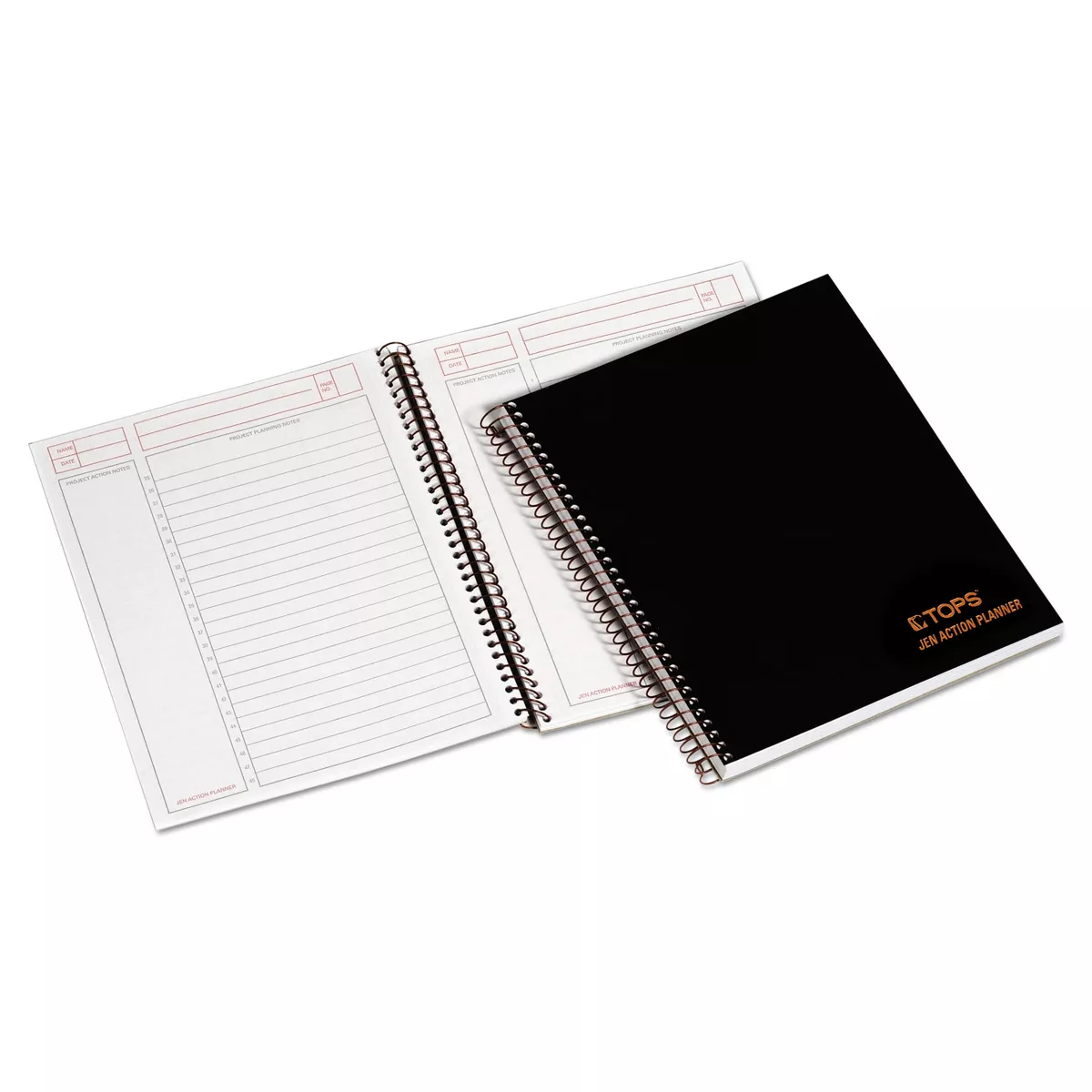 Tops JEN Action Planner Ruled 6 3/4 x 8 1/2 White 84 Sheets 63827