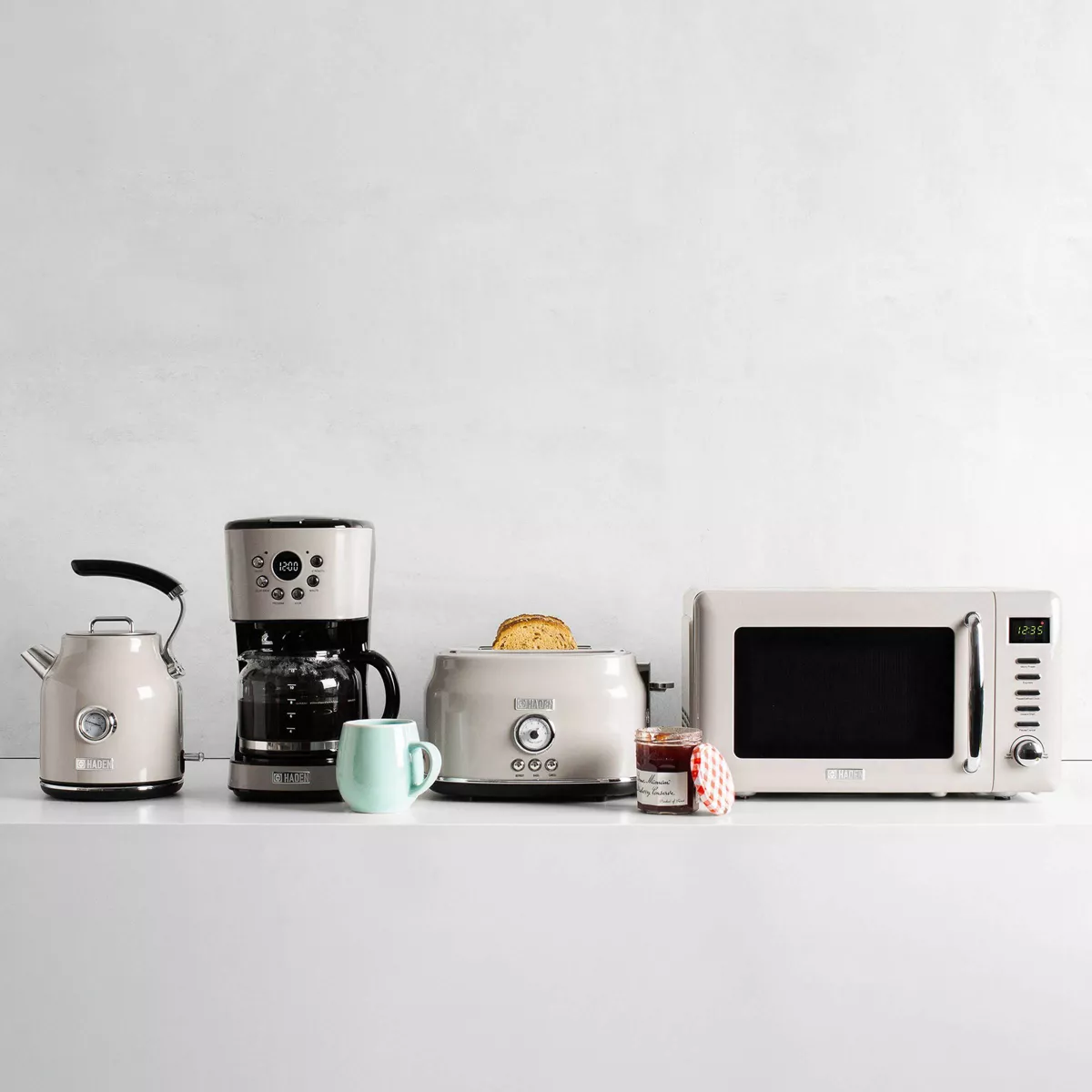 Haden Dorset 1.7L Stainless Steel Electric Kettle - Beige