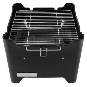Permasteel PG-40C10-BK Square Portable Charcoal Grill - Black