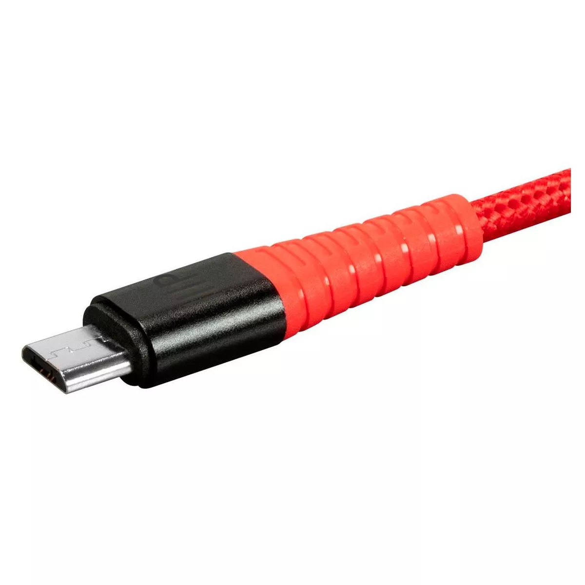 Monoprice USB 2.0 Micro B to Type A Charge & Sync Cable - 1.5 Feet - Red | Nylon-Braid, Durable, Kevlar-Reinforced - AtlasFlex Series