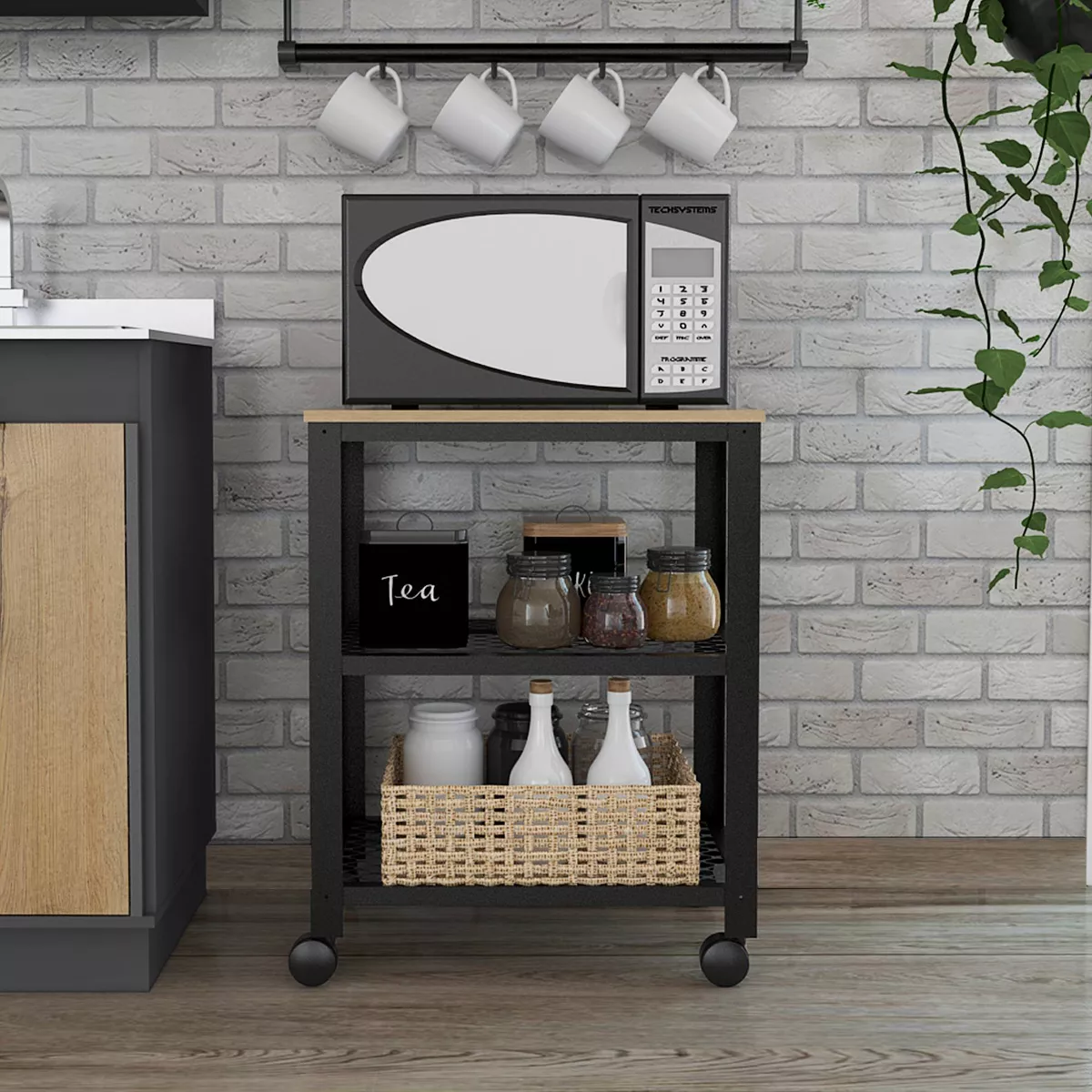 Emery Kitchen Cart Light Wood - RST Brands