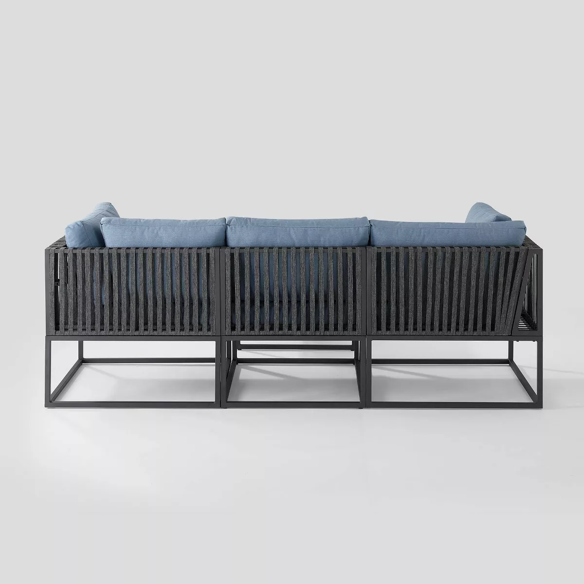 4pc Outdoor Cord Modular Sectional - Blue - Saracina Home