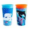 Munchkin Miracle 360° Wild Love Sippy Cup - 2pk - 9oz Orca/Polar