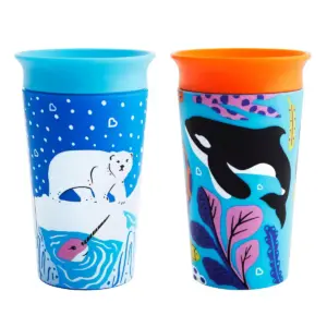 Munchkin Miracle 360&deg; Wild Love Sippy Cup - 2pk - 9oz  Orca/Polar