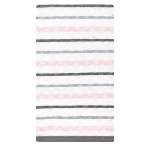 Hudson Baby Infant Girl Quilted Burp Cloths, Pink Safari, One Size