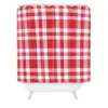 Lisa Argyropoulos Cheery Checks Shower Curtain Red - Deny Designs