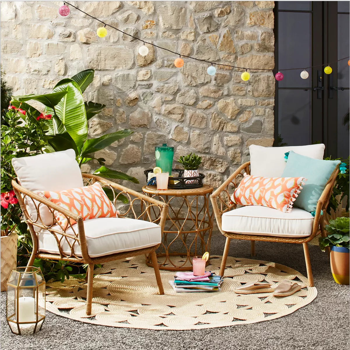 Britanna Patio Accent Table Natural - Opalhouse™