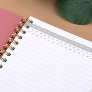 80 sheet 1 Subject Spiral Notebook Work Style Pocket Dark Pink - Cambridge