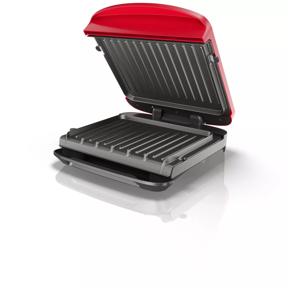 George Foreman Rapid Grill Series 4-Serving Removable Plate Electric Indoor Grill and Panini Press - Red RPGF3602RD